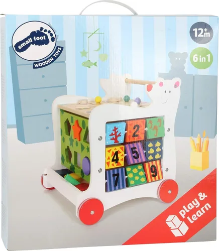 Miniatura 5 de Small Foot Design Juguetes de madera de pie pequeño - Andador de madera del oso del bebé