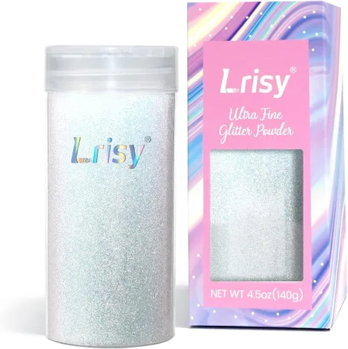 Miniatura 28 de Lrisy - Polvo holográfico de purpurina extrafina con tapa agitadora, lentejuelas con purpurina para resina epoxi, slime, vasos, uñas y artes