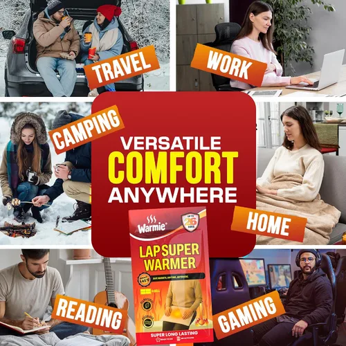 Miniatura 6 de Warmie Super Warmer for Lap & Body Air‑Activated, Long‑Lasting Wider Size for Maximum Coverage All‑Natural, Odorless, Steady Heating for Cold