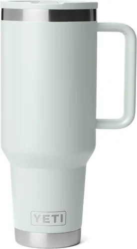 Miniatura 15 de YETI Rambler - Taza de viaje de 40 onzas con tapa abatible y pajilla, acero inoxidable, aislada al vacío, a prueba de fugas, apta para portavasos