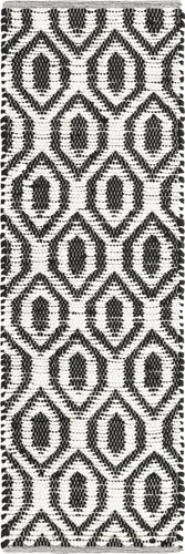 Miniatura 3 de Unique Loom Chindi Jute Collection - Alfombra de área (2 pies 2 pulgadas x 6 pies 1 pulgada, color blanco y negro)