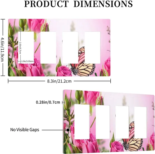 Miniatura 540 de Placa de Interruptor de Luz Azul de 1 Gang, Placa de Pared Decorativa de Palanca Individual, Cubierta de Placa de Pared de Palanca, Placa Frontal