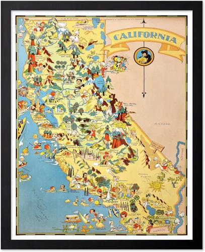 Miniatura 65 de Poster Master Póster retro de viaje con mapa monumental vintage de Florencia, arte italiano, gran regalo para hombres, mujeres, amantes