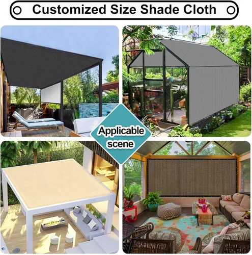 Miniatura 7 de Shade&Beyond - Tela de sombra con 90% de protección solar y ojales, toldo para pérgola, protector solar de lona de malla para patio, exteriores