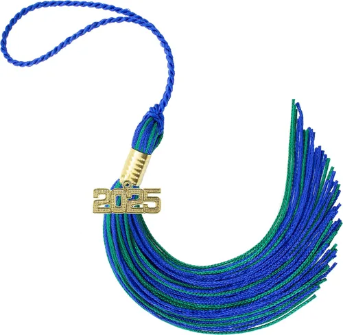Miniatura 99 de Borla de graduación Aqua 2022, todos los colores escolares disponibles, fabricada en Estados Unidos