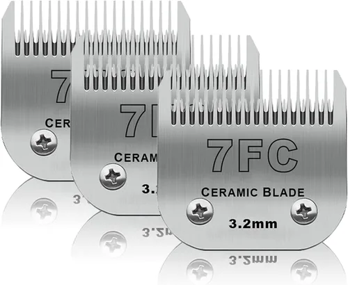 Miniatura 23 de Hojas para aseo de mascotas para perros desmontables - Tamaño 7FW, hoja ancha para aseo de perros, longitud de corte 3.2 mm (1/8"), compatible