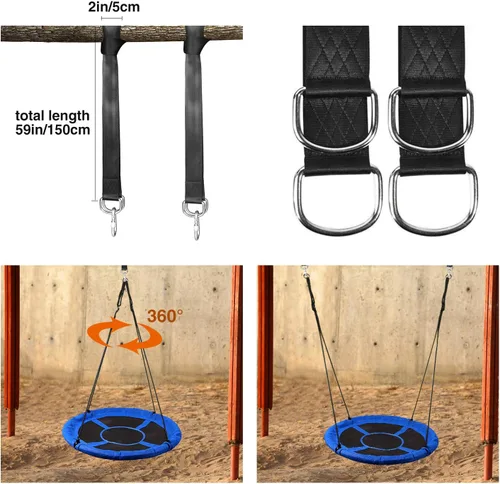 Miniatura 4 de RedSwing Columpio para niños en interiores y exteriores, columpio redondo grande de 43/40 pulgadas, ideal para árboles, columpios, patio trasero