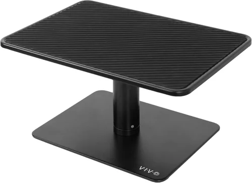 VIVO Soporte de escritorio ergonómico universal para monitor de computadora y portátil, color negro, STAND-V000SB