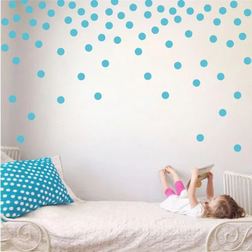 Miniatura 9 de Adhesivos decorativos de vinilo para pared, diseño de círculos de lunares, fácil de despegar y pegar, adhesivos decorativos extraíbles para Beige