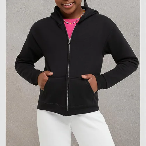Miniatura 6 de Hanes Sudadera con capucha Comfortsoft Ecosmart con cremallera completa para niña