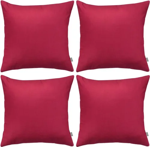 Miniatura 11 de Thmyo - Paquete de 4 fundas de almohada decorativas de 100 % algodón para lumbar, cómodas, sólidas, para Navidad/Halloween, fundas de cojín Blanco
