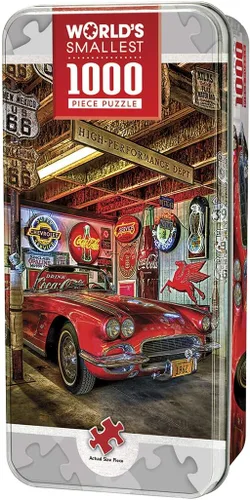 Miniatura 8 de Masterpieces Rompecabezas de 1000 piezas con estuche de lata coleccionable - Route 66 - 11.25"x16.75