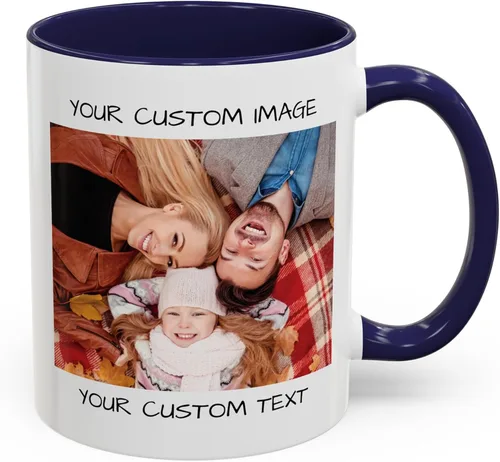 Miniatura 16 de Taza de café personalizada, regalo personalizado, taza de cerámica con foto, imágenes o texto, novedad de tazas personalizadas, perfecta para negro