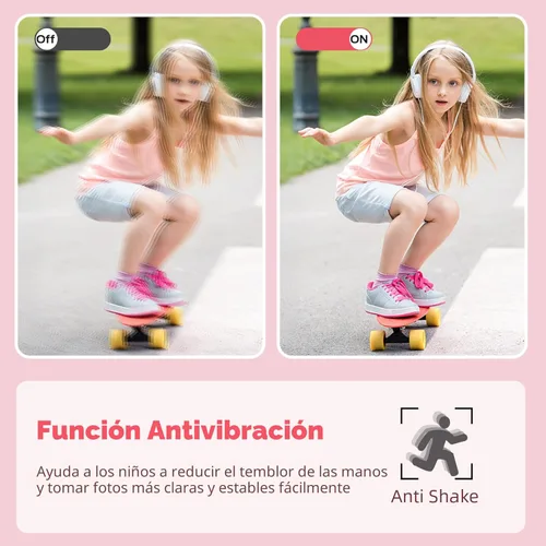 Miniatura 3 de Cámara digital, FHD 4K Cámara digital de apuntar y disparar con zoom de 16X antivibración, cámara pequeña compacta de 48 MP con tarjeta de 32 GB