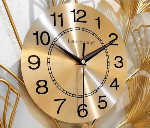 Miniatura 5 de Reloj de pared grande, moderno, decorativo, silencioso, sin tictac, reloj de cuarzo, funciona con pilas, reloj europeo de decoración de pared, arte