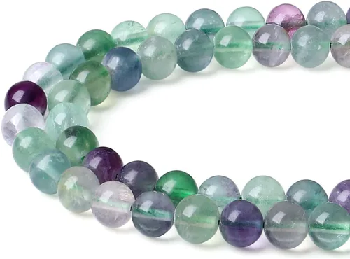 Miniatura 26 de LAIDANLA Cuentas de piedra natural de turmalina rosa y jade, cuentas sueltas redondas de 8 mm, cuentas de piedra preciosa para hacer pulseras, Jade