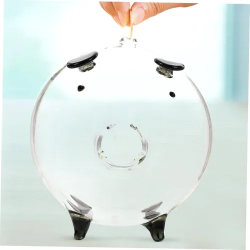 Miniatura 5 de Caja de dinero de cristal, hucha para niños y niñas, alcancía en forma de cerdo