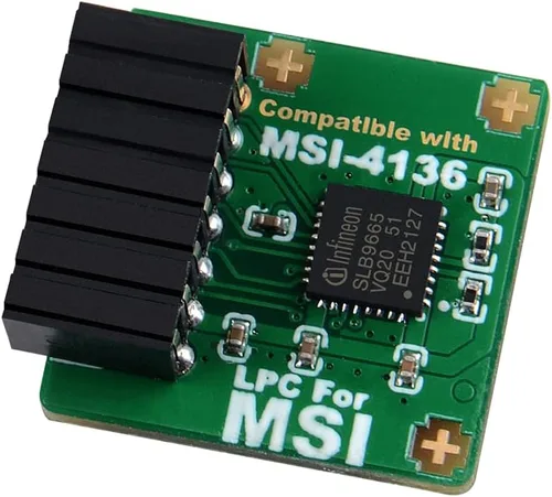 Miniatura 4 de Módulo TPM2.0 TPM LPC 14Pin Módulo con infineon SLB9665 para MSI Motherboard Compatible con TPM2.0 (MS-4136)