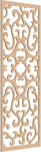 Miniatura 162 de Smithfield Paneles de pared decorativos de madera con calado, 13 3/8 pulgadas de ancho x 34 3/8 pulgadas de alto x 3/8 de alto, roble rojo rojo