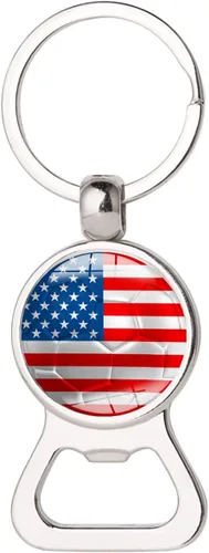 Llavero con la bandera de Estados Unidos, abrebotellas de cerveza con la bandera de Estados Unidos, llavero para papá, papá, marido, regalos de