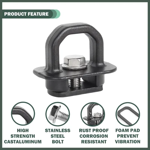 Miniatura 2 de Anclajes de amarre de aluminio para caja de camión, anclaje de pared lateral para Chevy Silverado/GMC Sierra 2007-2023, Chevy Colorado/GMC Canyon