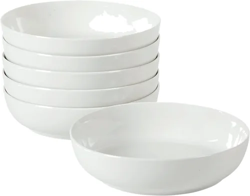Miniatura 7 de Gibson Home Zen Buffet - Tazones de ensalada de porcelana de 41 onzas resistentes a los arañazos y a los arañazos, 4 unidades, gran capacidad, aptos