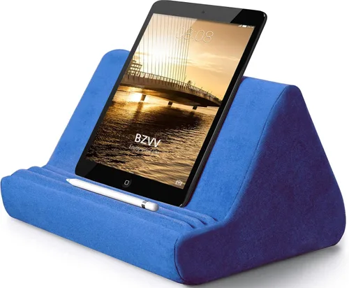 Miniatura 12 de BZVV Soporte de Tableta Suave con Almohada y Bolsillo, Soporte Ajustable con 3 Ángulos de Visualización, Soporte Holgazán para Cama y Sofá