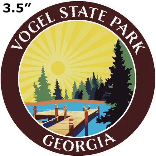 Miniatura 2 de Lake Dock – Vogel State Park – Georgia 3.5 pulgadas ventana coche camión calcomanía vacaciones tema novedad apliques Vino
