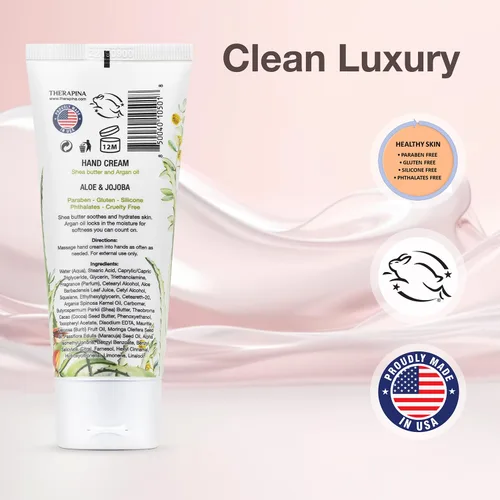 Miniatura 6 de Crema de manos de aromaterapia para piel seca – Crema de manos de manteca de karité para mujeres y hombres con un aroma de aloe y jojoba despertar