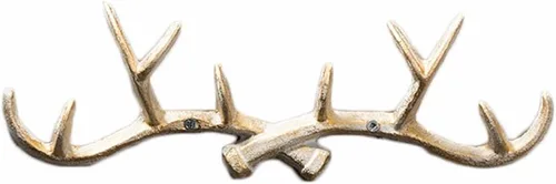 Ganchos de pared de cuernos de ciervo fundido vintage (10 ganchos), perchero decorativo para colgar sombreros, bufandas, bolsos, llaves, ropa, baño,