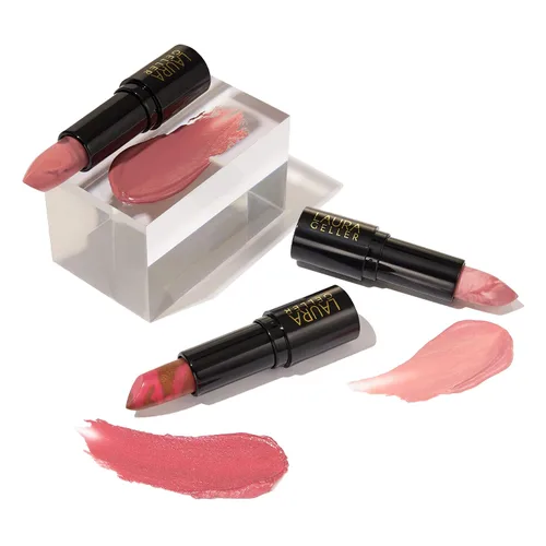 LAURA GELLER NEW YORK Trío de pintalabios hidratante de mármol italiano (3 piezas) - Berry Vanilla, Honey Bun, Strawberry Toffee