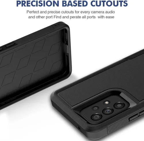 Miniatura 169 de Jeylly Compatible con Samsung Galaxy A22 5G Funda, Funda Samsung A22 5G con 2pcs protectores de pantalla de vidrio templado