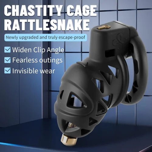 Miniatura 2 de Jaula de castidad para hombre, dispositivos ligeros de castidad con sonido uretral, jaula para pene con 4 anillos y bloqueo invisible, juguete