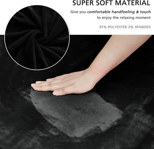 Miniatura 2 de NICEEC Funda para Sillón Súper Suave de 1 Pieza Negro Funda Elástica Universal de Spandex Fundas para Sofá para Sala de Estar Fácil Ajuste Lavable