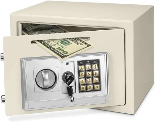 Miniatura 10 de Flexzion Caja Fuerte Pequeña con Ranura de Depósito - Caja Fuerte Electrónica de Depósito para Dinero con Cerradura de Teclado de Combinación