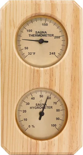 Plus tard Termómetro e higrómetro de sauna Medidor vertical 2 en 1 Medición de humedad de temperatura interior para sala de sauna