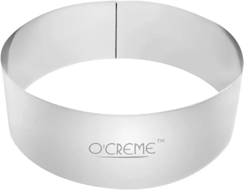 Miniatura 31 de O'Creme Anillo para Pastel de Acero Inoxidable Resistente Redondo Molde de Anillo para Pastel Mousse para Hornear, Decoración de Pasteles de Postre