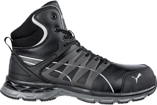 PUMA Safety Velocity 2.0 Negro MID ASTM SD Zapatos de seguridad Puntera de seguridad Metal Free Fibra de vidrio Toe Cap Slip Resistant Hombres