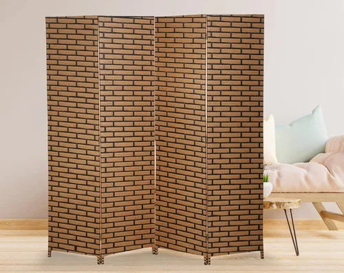 Miniatura 11 de Divisor de habitación, 4 paneles divisores de pared, pantalla de madera de 6 pies de altura, 5.5 pies de ancho, plegable, portátil, parcial