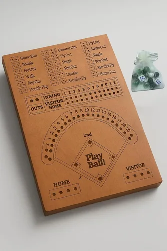 Miniatura 2 de Juego de mesa de dados de béisbol con canicas de dados - Juegos de mesa para la noche de juegos familiares