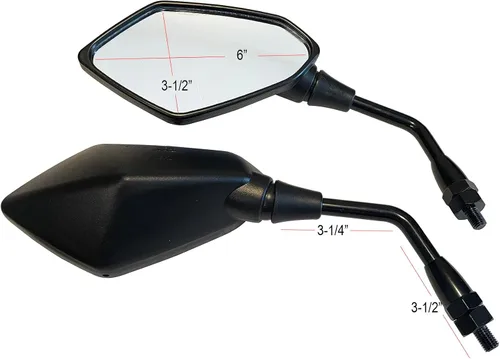 Miniatura 6 de Black Rear View Mirrors Compatible for 2019 Yamaha MT-09