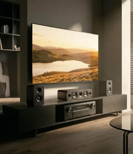 Miniatura 6 de Saiyin Sistema de cine en casa pasivo 3.0, altavoces de sonido envolvente estéreo con tweeter de bocina, diálogo cristalino, potencia máxima de 150
