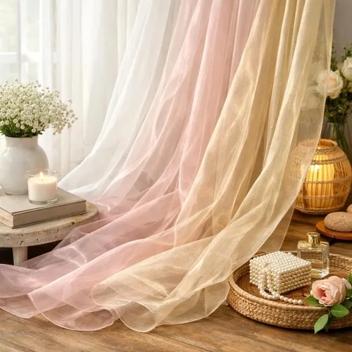 Miniatura 3 de Tela de Organza de 10 Yardas Nupcial Sólida Transparente en Rollo para Decoración del Hogar, Decoración de Mesa, Nupcial, Moda, Manualidades