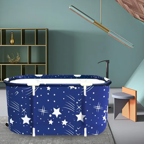 ptlsy - Bañera de baño de hielo para adultos, bañera portátil grande para adultos, bañera plegable japonesa de inmersión para spa frío y cálido, Azul