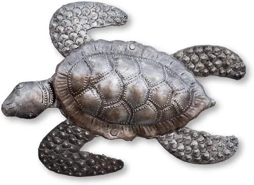Miniatura 2 de It's Cactus Tortugas marinas, arte metálico de playa, juego de 2, figuras náuticas para colgar en la pared, decoración del hogar, animales marinos
