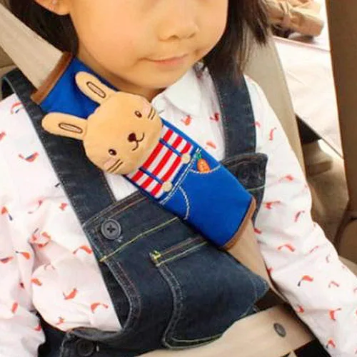 Miniatura 12 de Tianmei 2 piezas con diseño de muñeca de dibujos animados linda para funda de cinturón de seguridad de coche, almohadilla para la correa del hombro