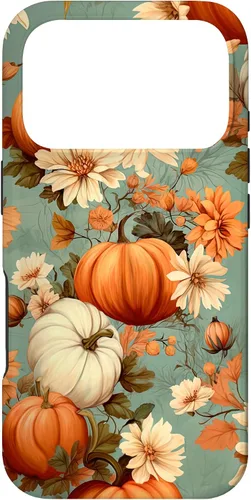 Miniatura 29 de Funda con temática de otoño para iPhone 12/12 Pro, diseño vintage de otoño con diseño de calabaza y calabaza