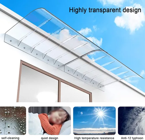 Miniatura 7 de Toldo curvado para ventana, toldo para puerta delantera al aire libre, patio, toldo para puerta, toldo para patio, toldo para puerta delantera al