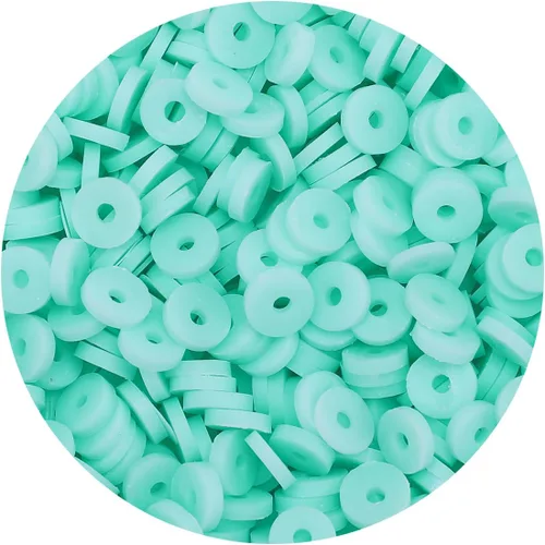 Miniatura 13 de Bundooraking - 2000 piezas Cuentas de arcilla verde (6 mm) para hacer joyas, cuentas Heishi para pulseras, collares y aretes, accesorios