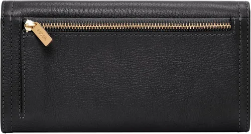 Miniatura 3 de Fossil Logan RFID - Cartera de piel con solapa para mujer., Negro, talla única